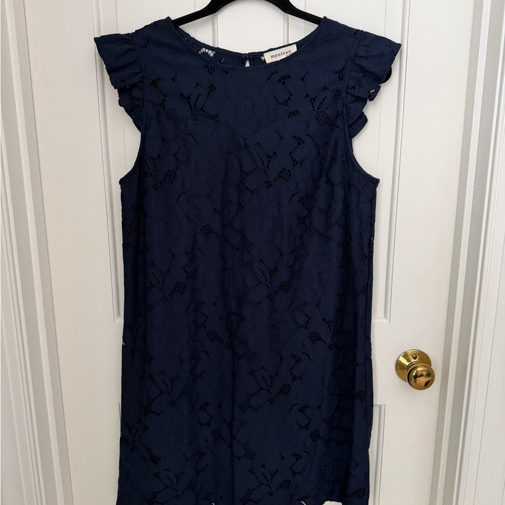 Monteau Midnight Blue Lace Dress